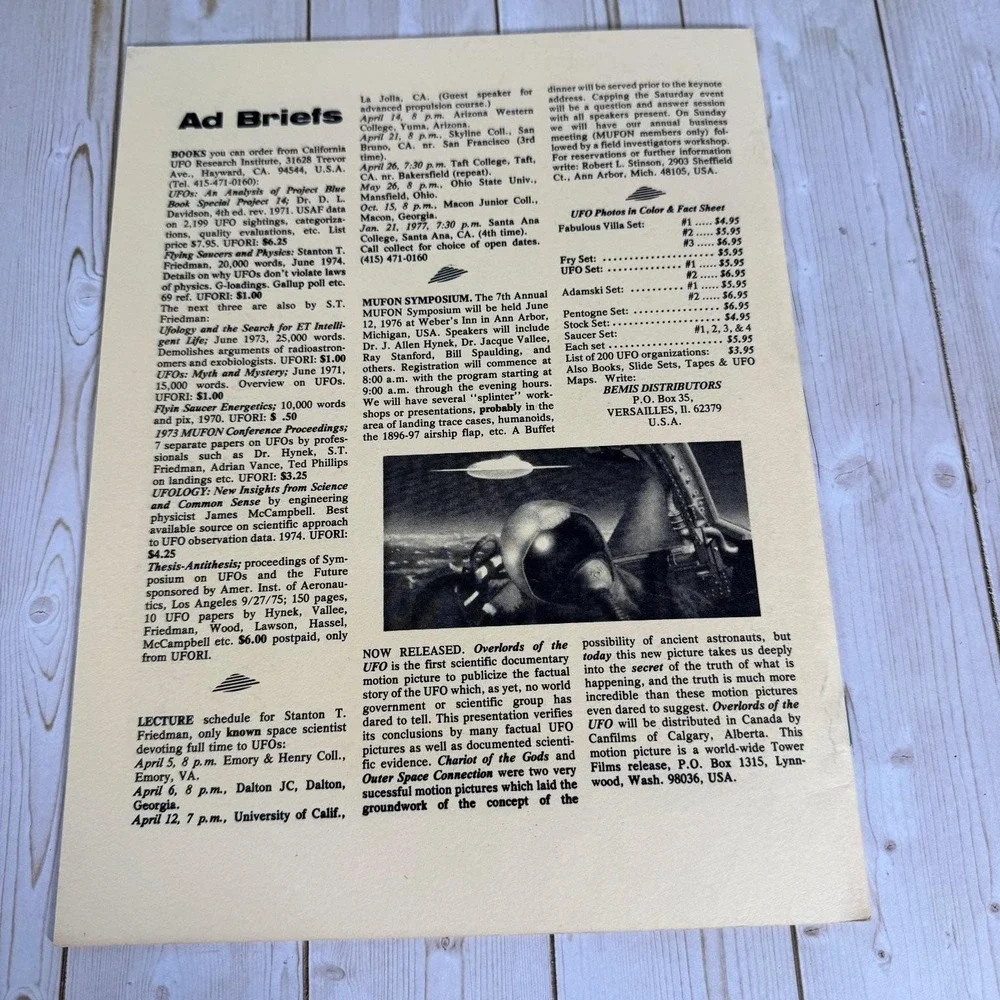 Canadian UFO Report Vol 3 No 7 Spring 1976 Flying Saucers Aerial Phenomena